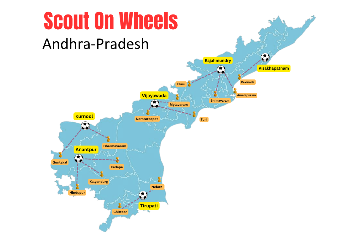 Scout On Wheels Andhra- Pradesh route map