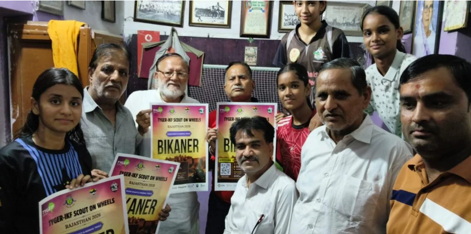 टाइगर आईकेएफ ‘स्काउट ऑन व्हील्स 2026’ के पोस्टर का हुआ विमोचन : बीकानेर बनेगा युवा फुटबॉल प्रतिभाओं