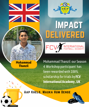Mohammad Thanzil  our Season 4  Workshop participant  has been rewarded with 100% scholarship for trials by FCV International Academy , UK