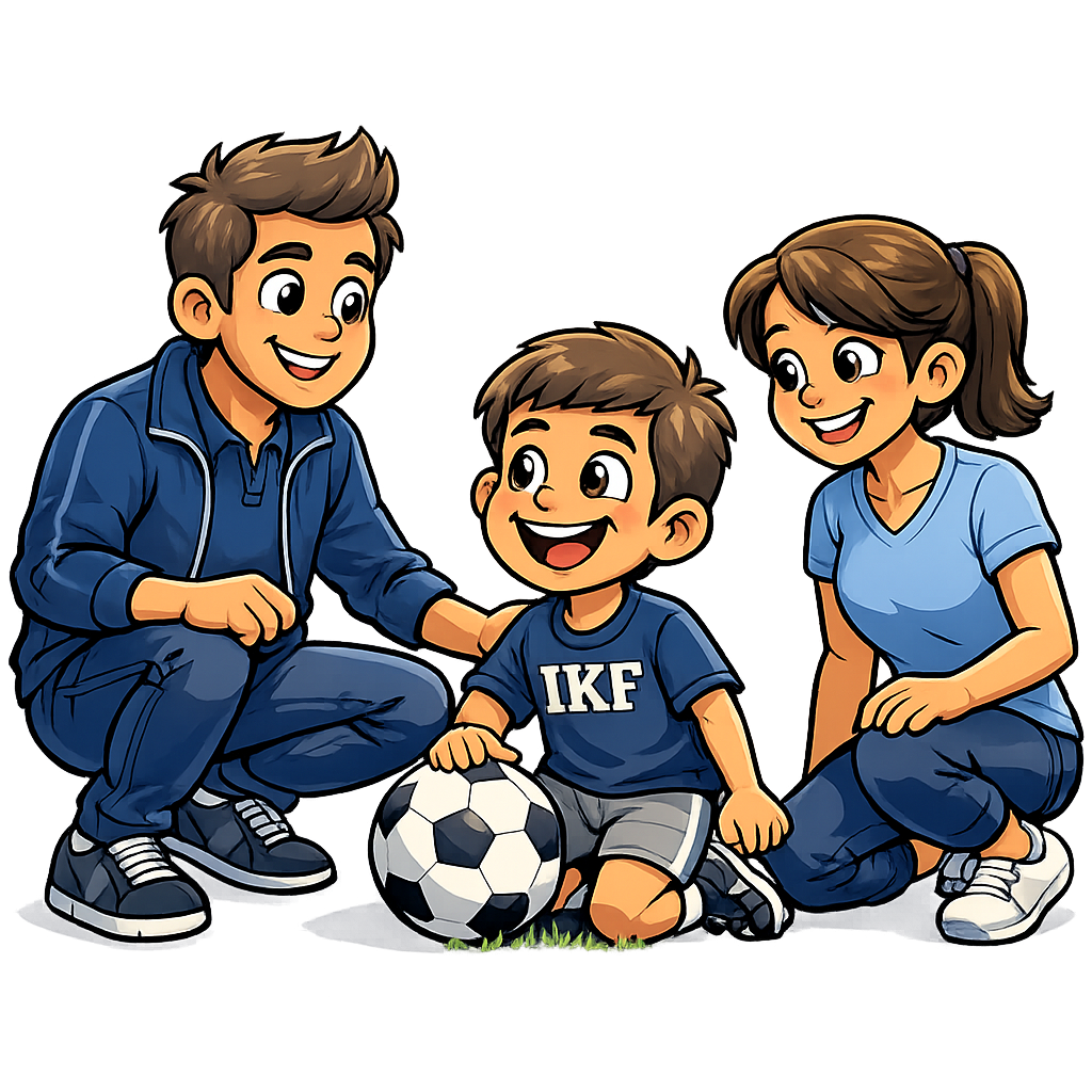 Parent supporting their child's football journey